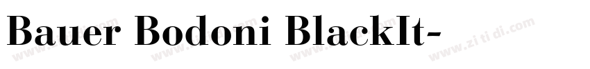 Bauer Bodoni BlackIt字体转换